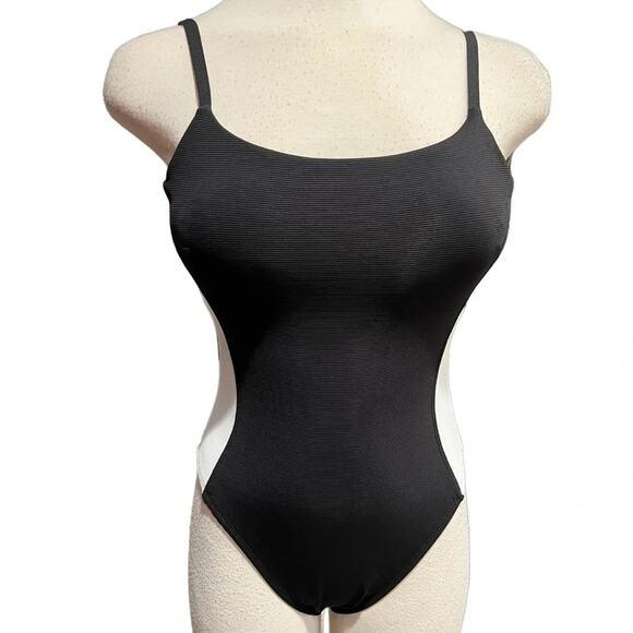 WILO The Label Black/White Color block  One Piece Swimsuit Size S NWT - Picture 7 of 7